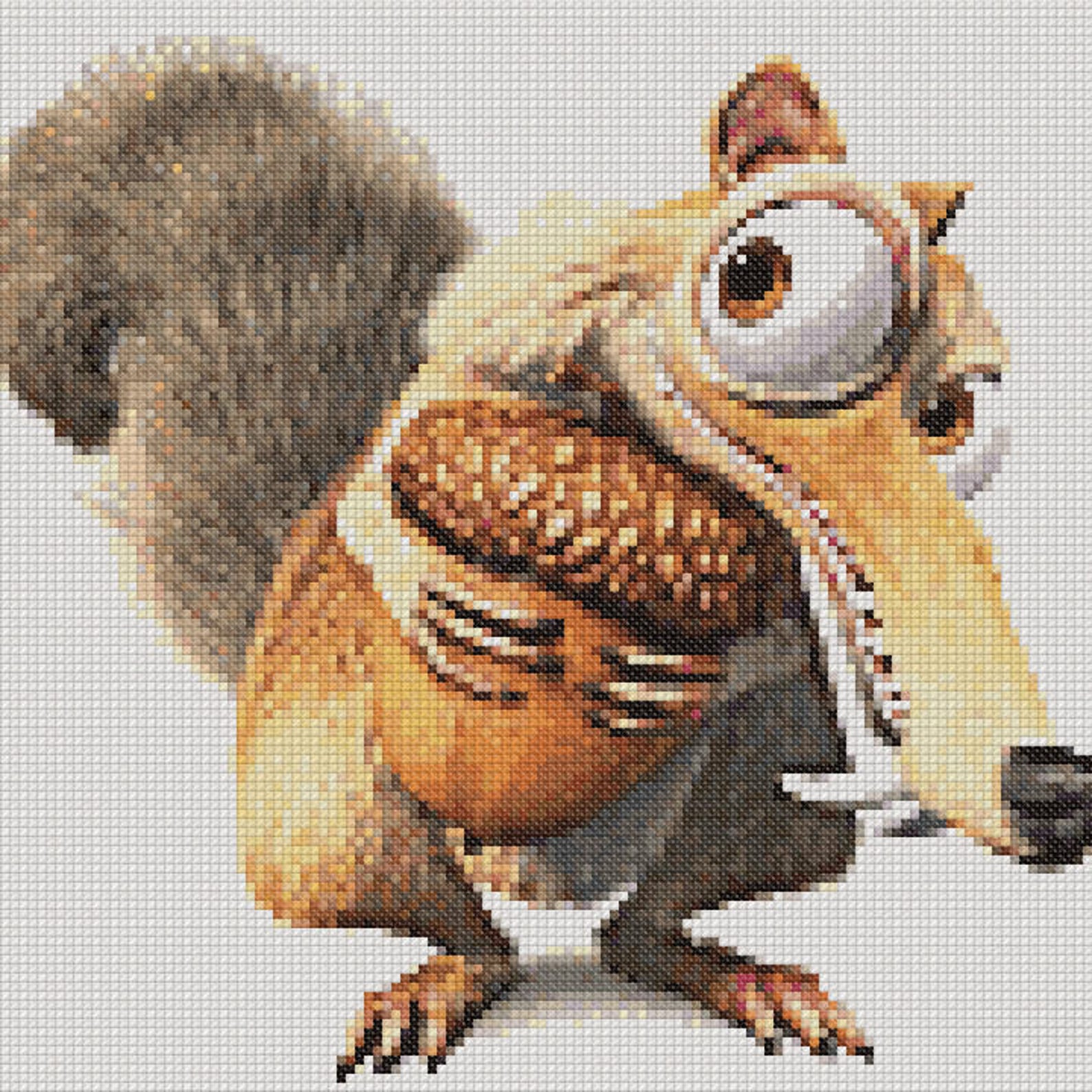 SQUIRREL Cross Stitch Pattern PDF Embroidery Chart Cute | Etsy