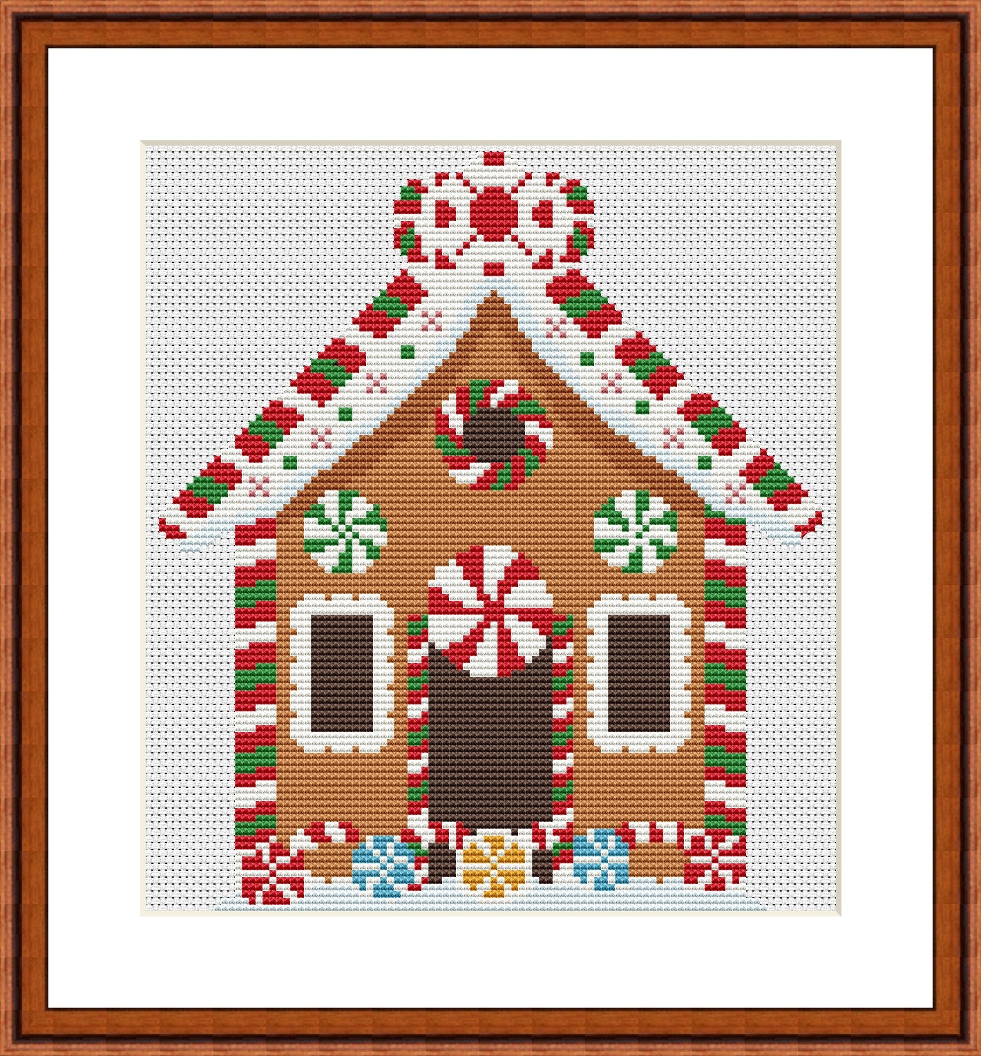 GINGERBREAD HOUSE Cross Stitch Pattern Pdf Christmas Etsy