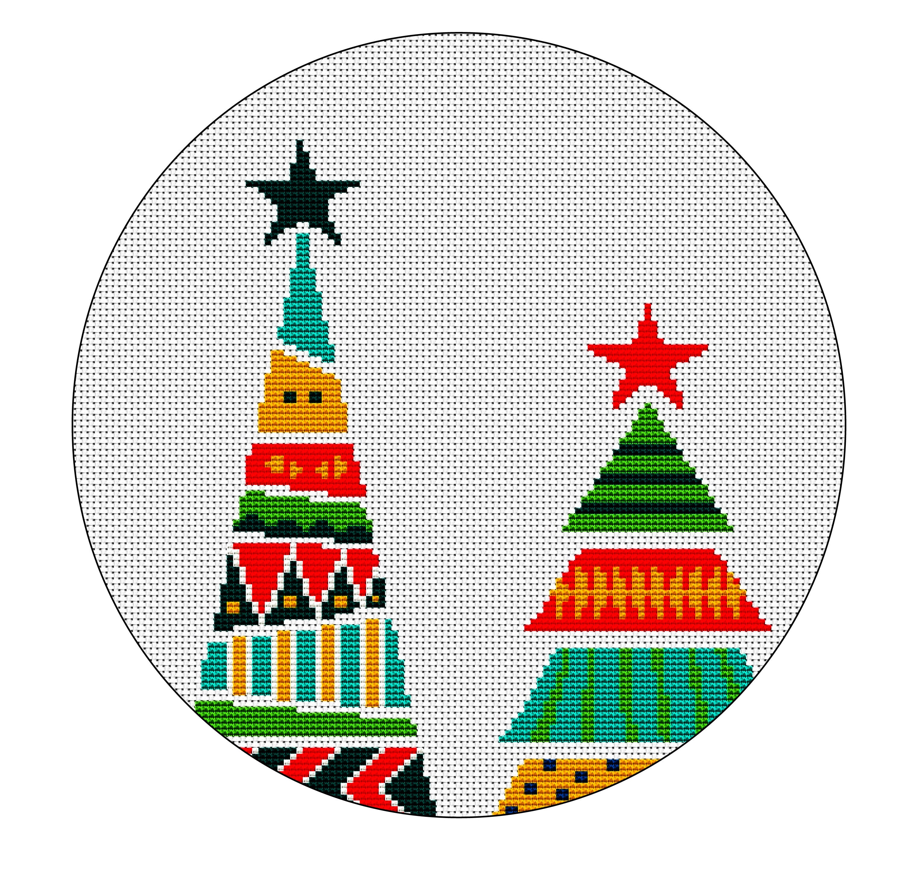 CHRISTMAS TREES Cross Stitch Pattern PDF Modern Embroidery Etsy
