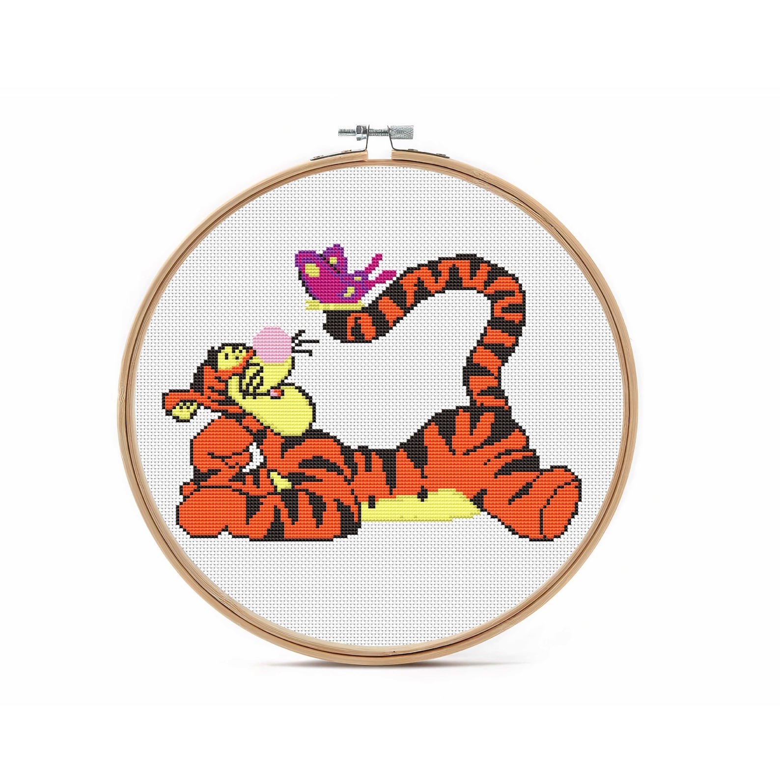 TIGGER Cross Stitch Pattern PDF Embroidery Cute Nursery Etsy