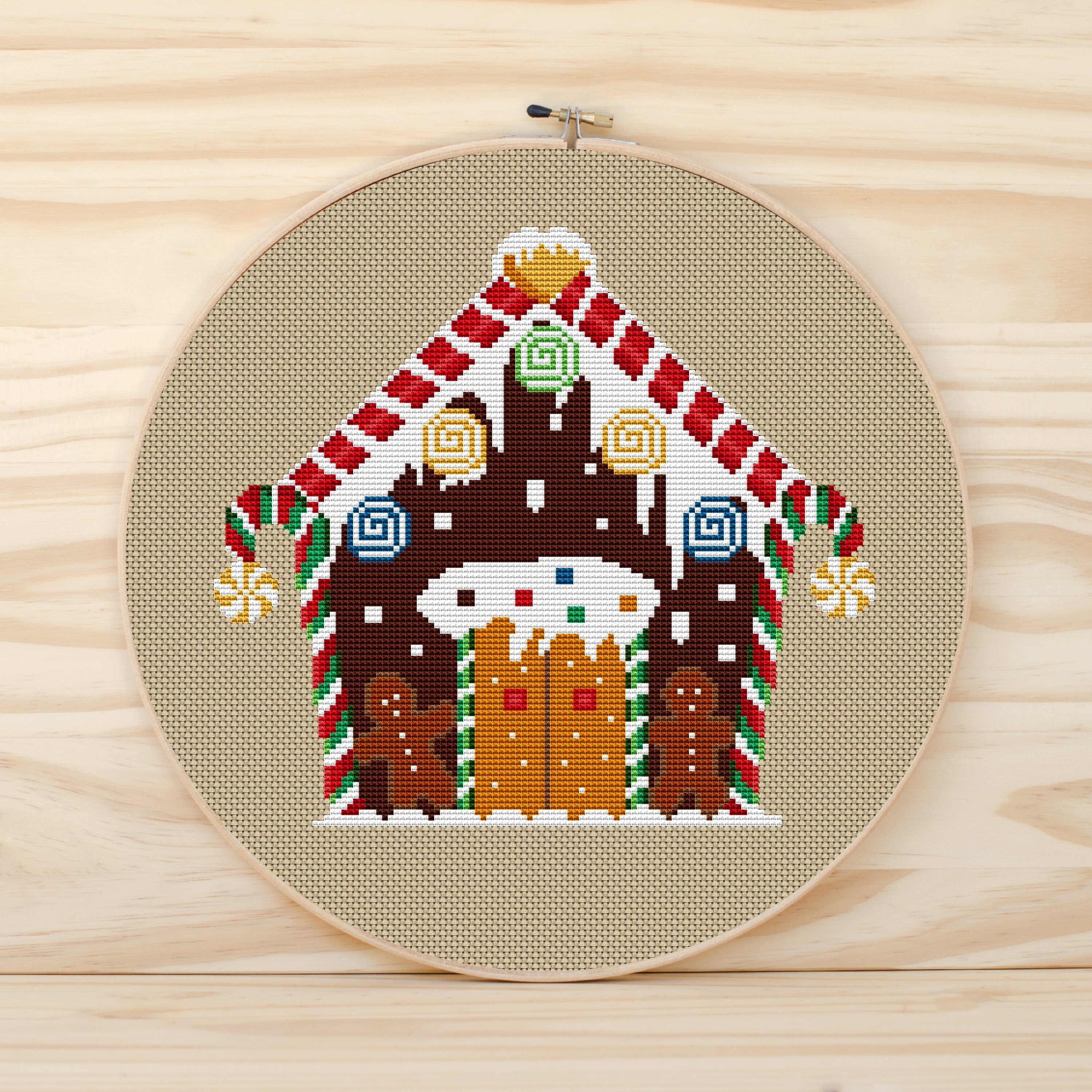 GINGERBREAD HOUSE 2 Cross Stitch Pattern Pdf Christmas Etsy free-gingerbread-cross-stitch-chart-holiday-cross-stitch-patterns
