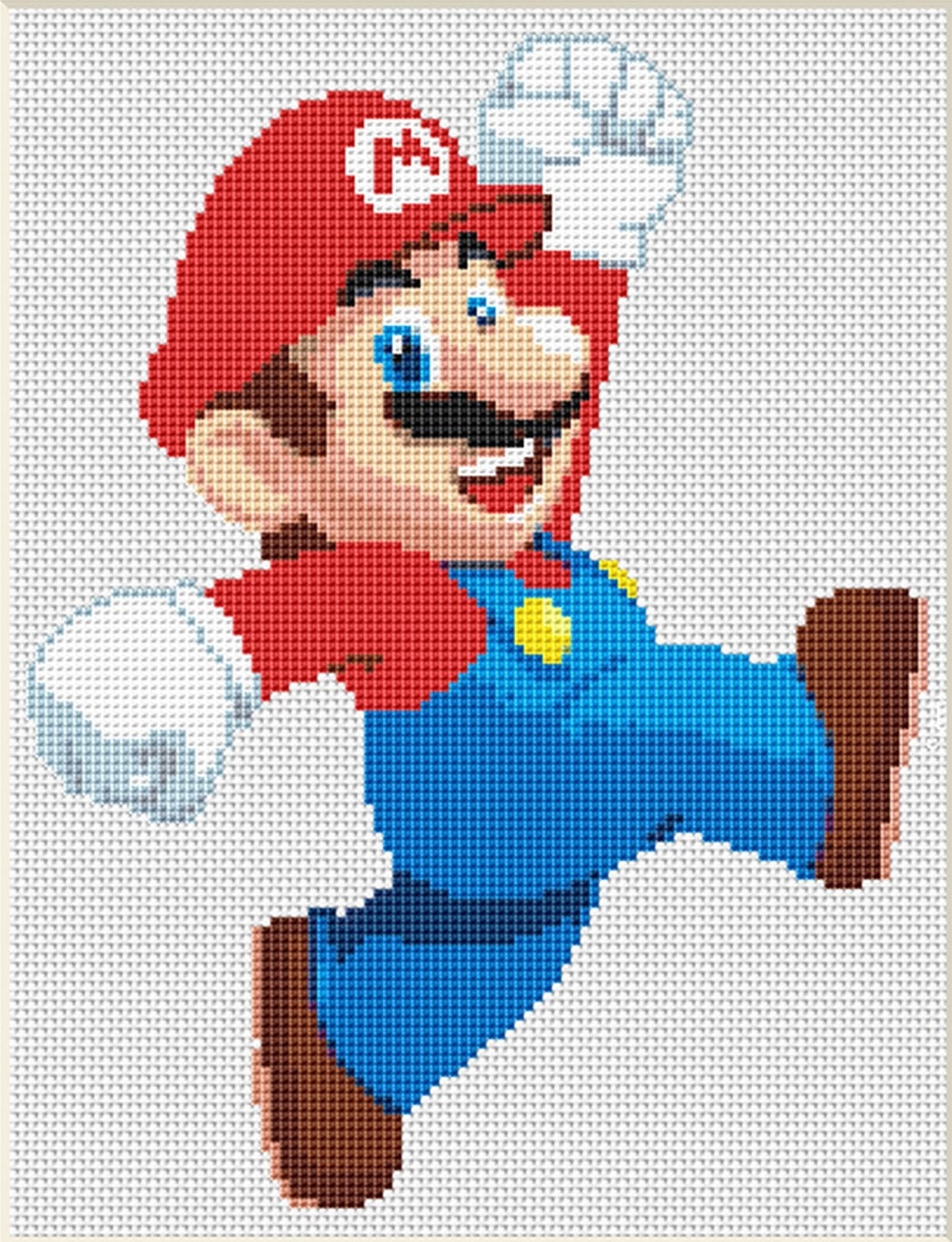 Super Mario Cross Stitch Pattern PDF Embroidery Chart Cute | Etsy