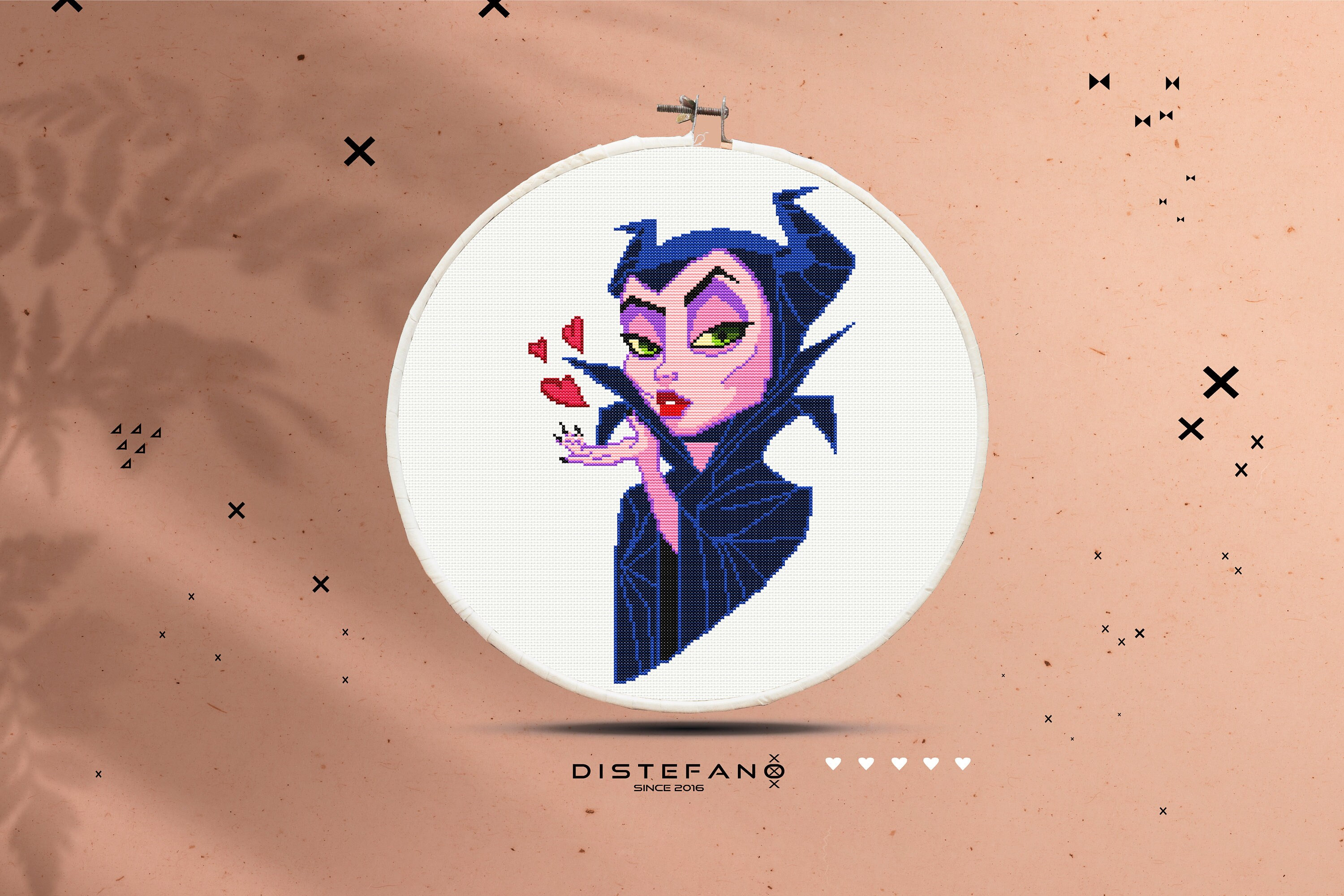 Maleficent Cross Stitch Pattern Villains Cross Stitch - Etsy