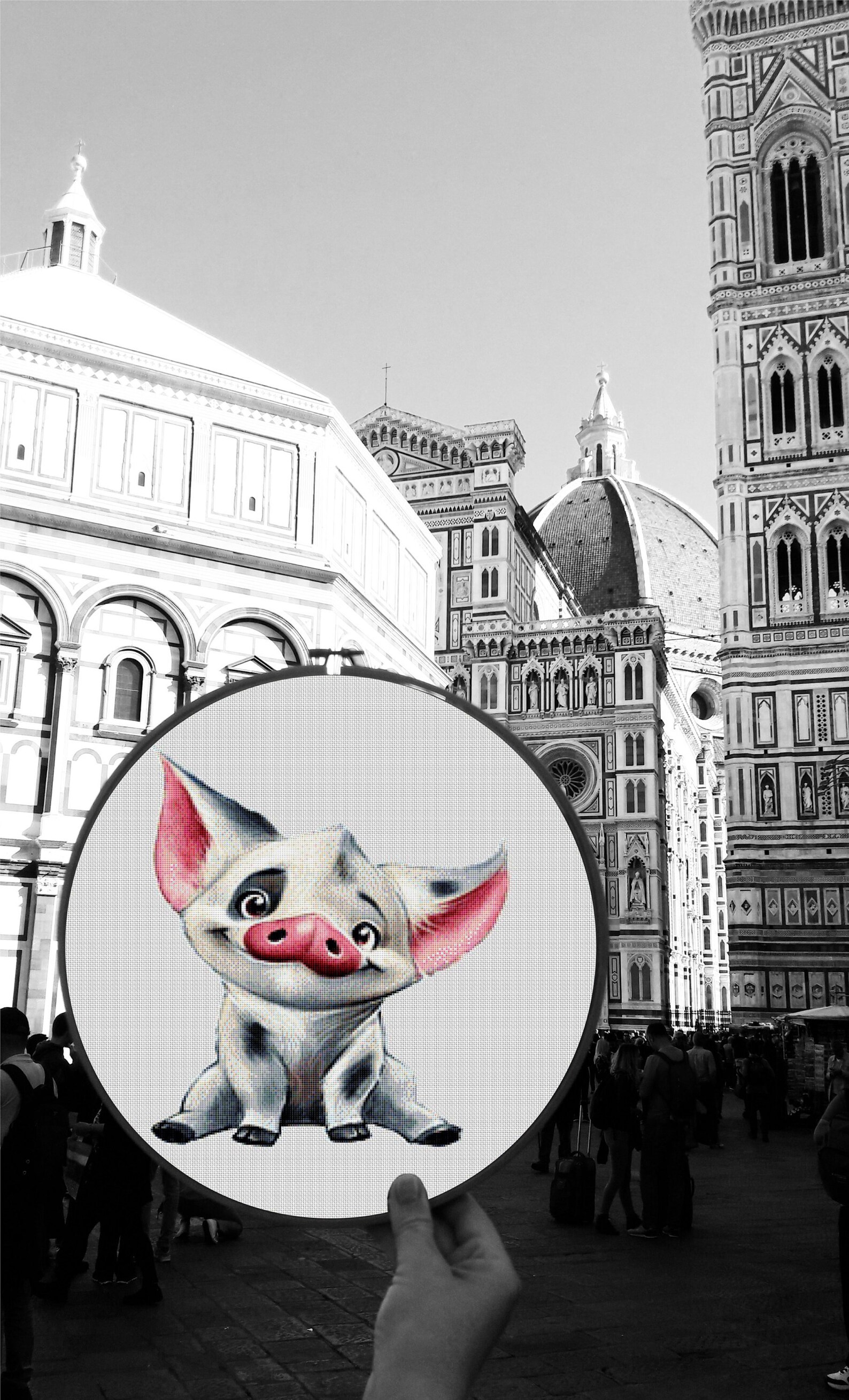 PUA the Pig Cross Stitch Pattern PDF Embroidery Chart Cute - Etsy