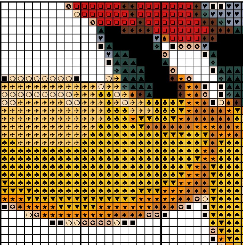 MICKEY MOUSE Cross Stitch Pattern PDF Embroidery Chart Cute Etsy