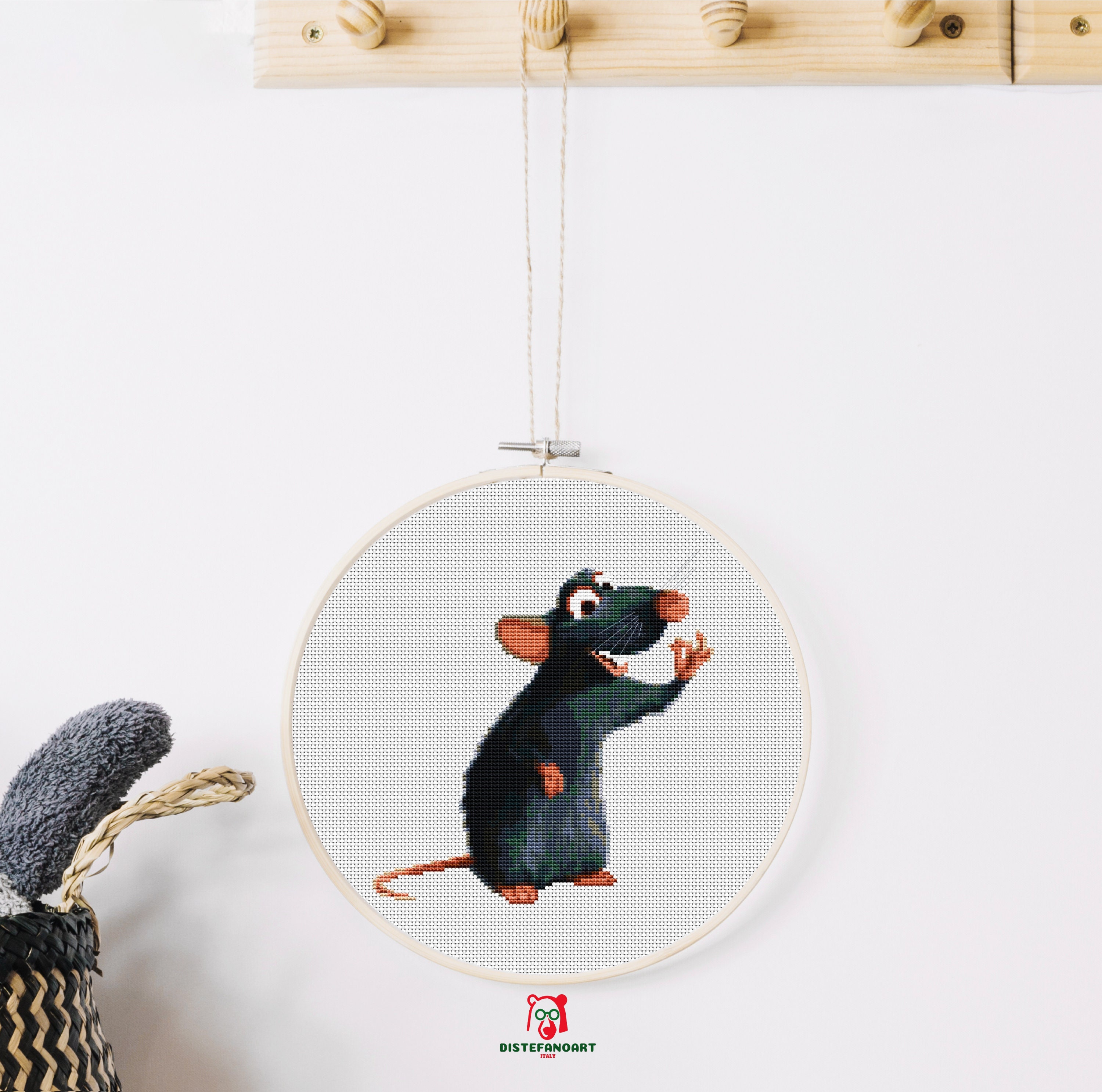 REMY Rat RATATOUILLE Cross Stitch Pattern PDF Embroidery Cute Etsy
