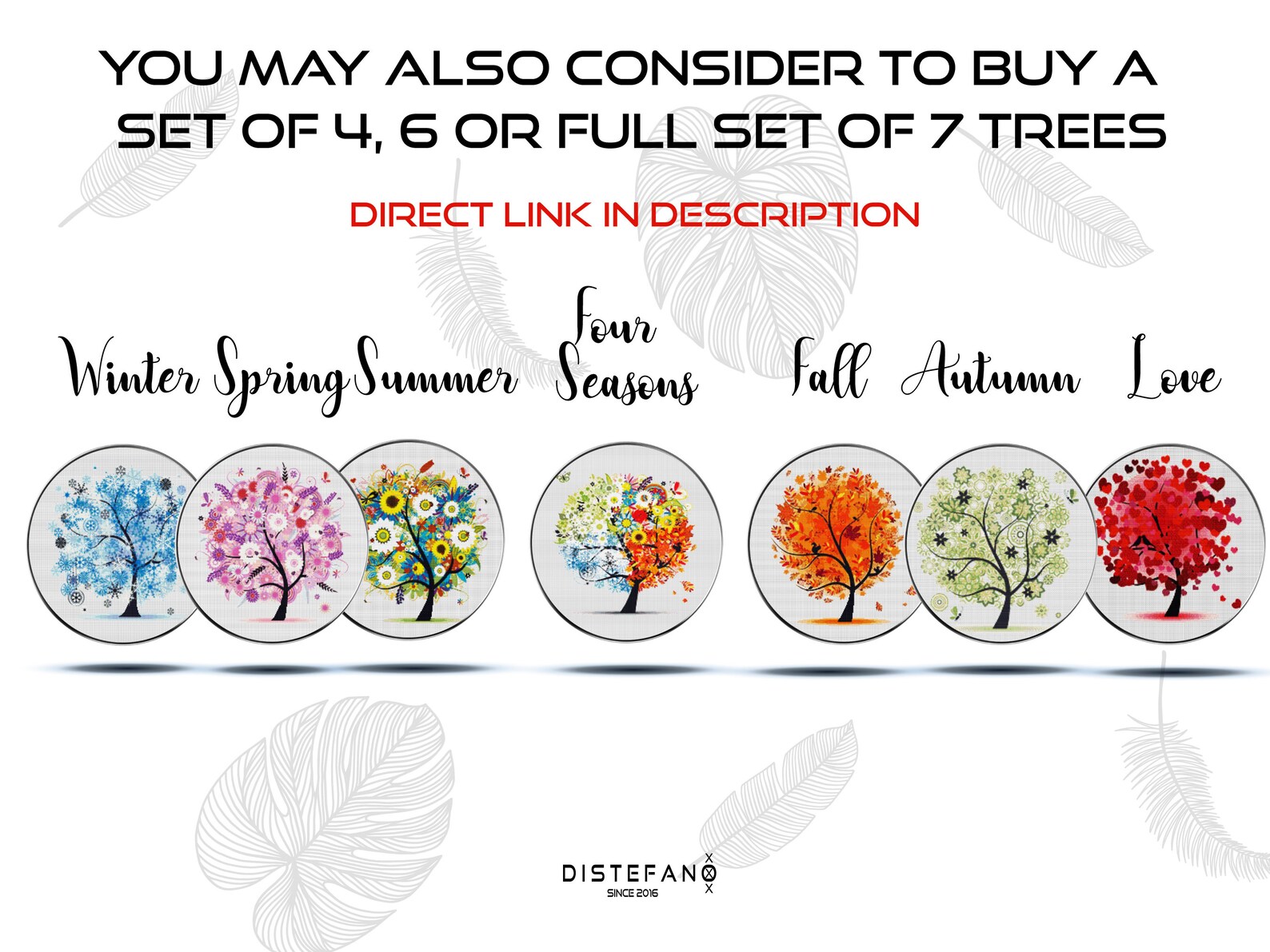 SUMMER TREE Cross Stitch Pattern PDF, Embroidery Chart Cute Wall Decor ...