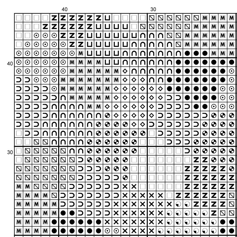Peut inclure: Motif abstrait en noir et blanc avec des formes g&eacute;om&eacute;triques, y compris des carr&eacute;s, des cercles et des demi-cercles. Le motif est dispos&eacute; en grille.