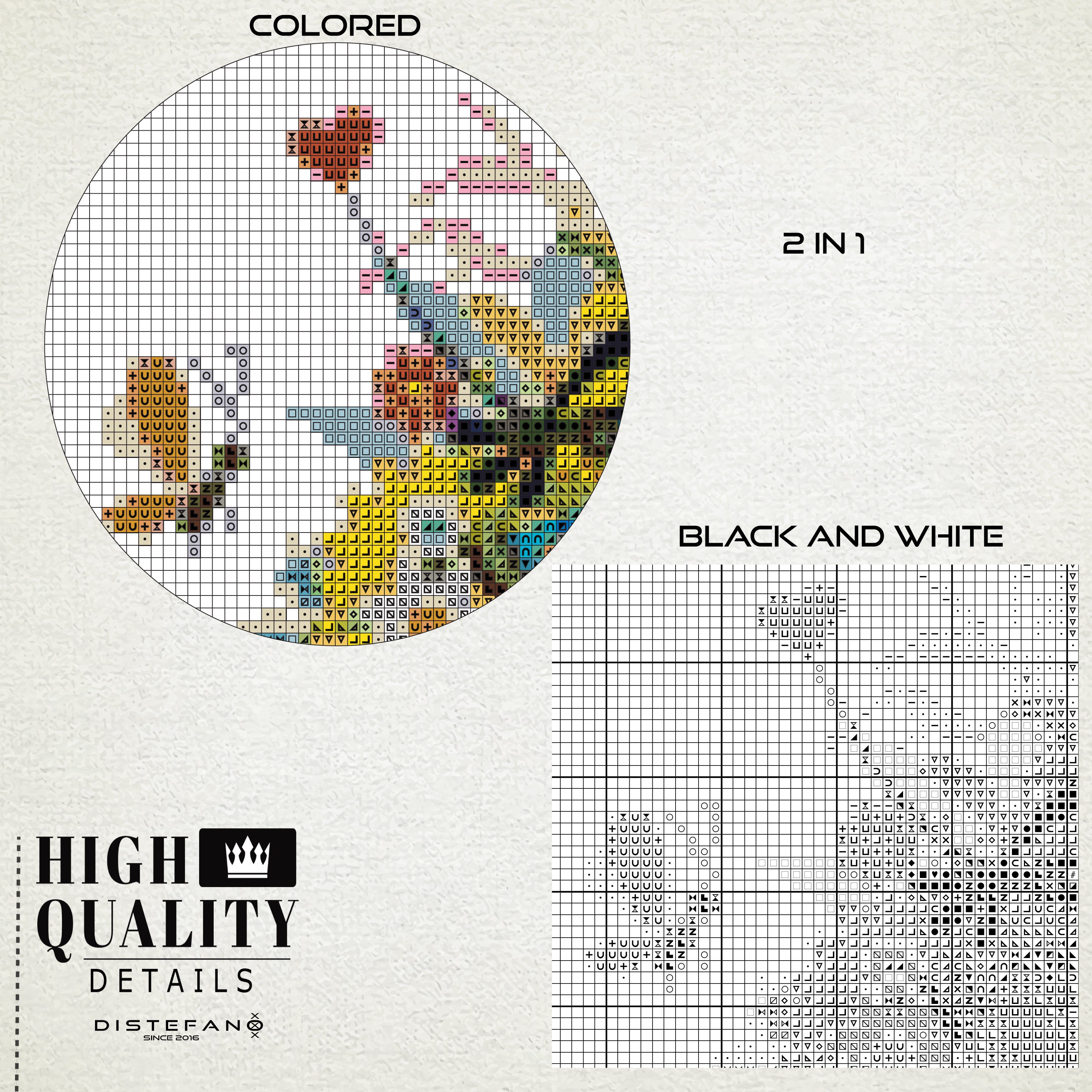FOUR SEASONS Tree Cross Stitch Pattern PDF, Embroidery Chart Cute Wall ...