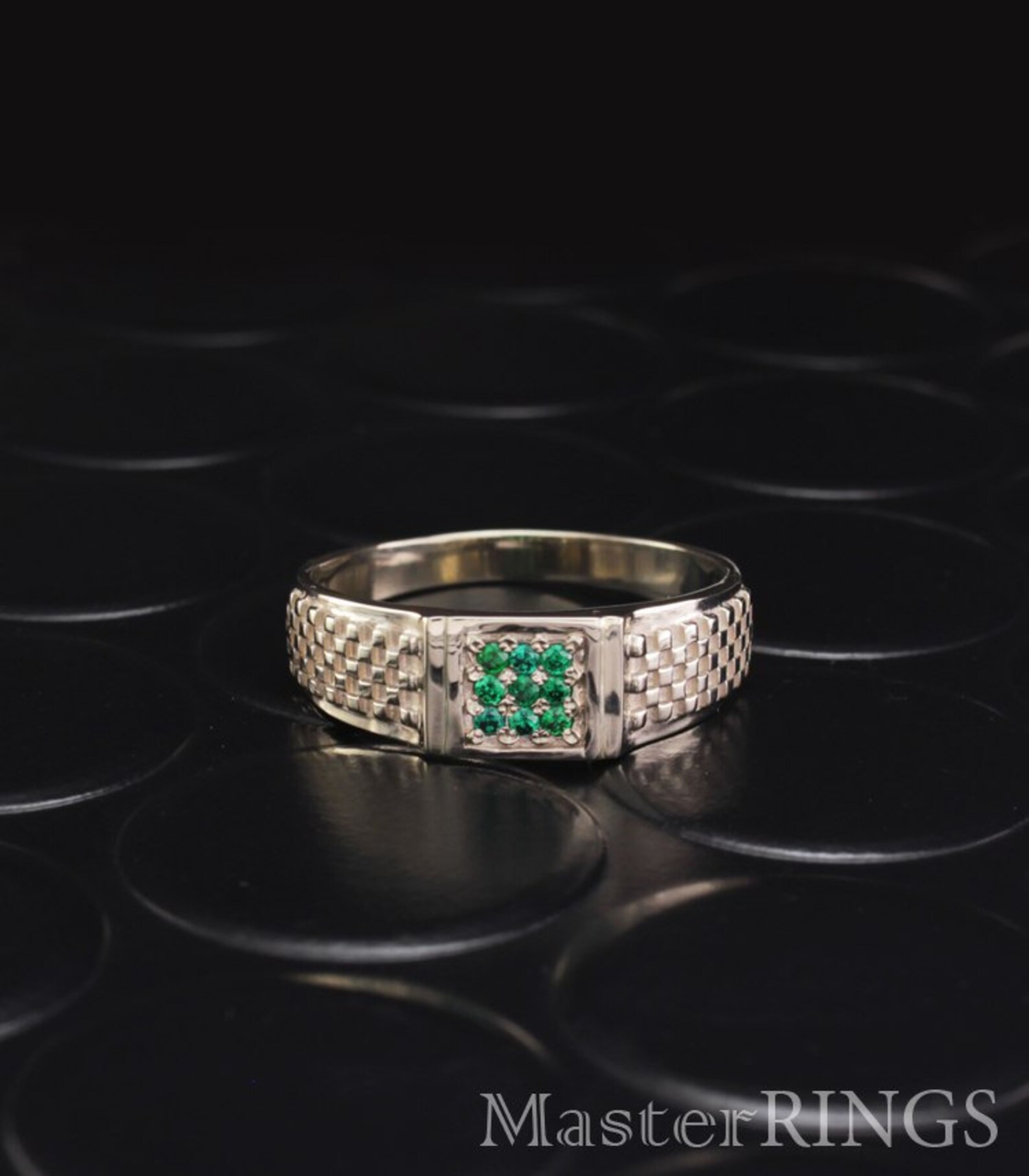 Emerald ring Men emerald ring Emerald unique Etsy