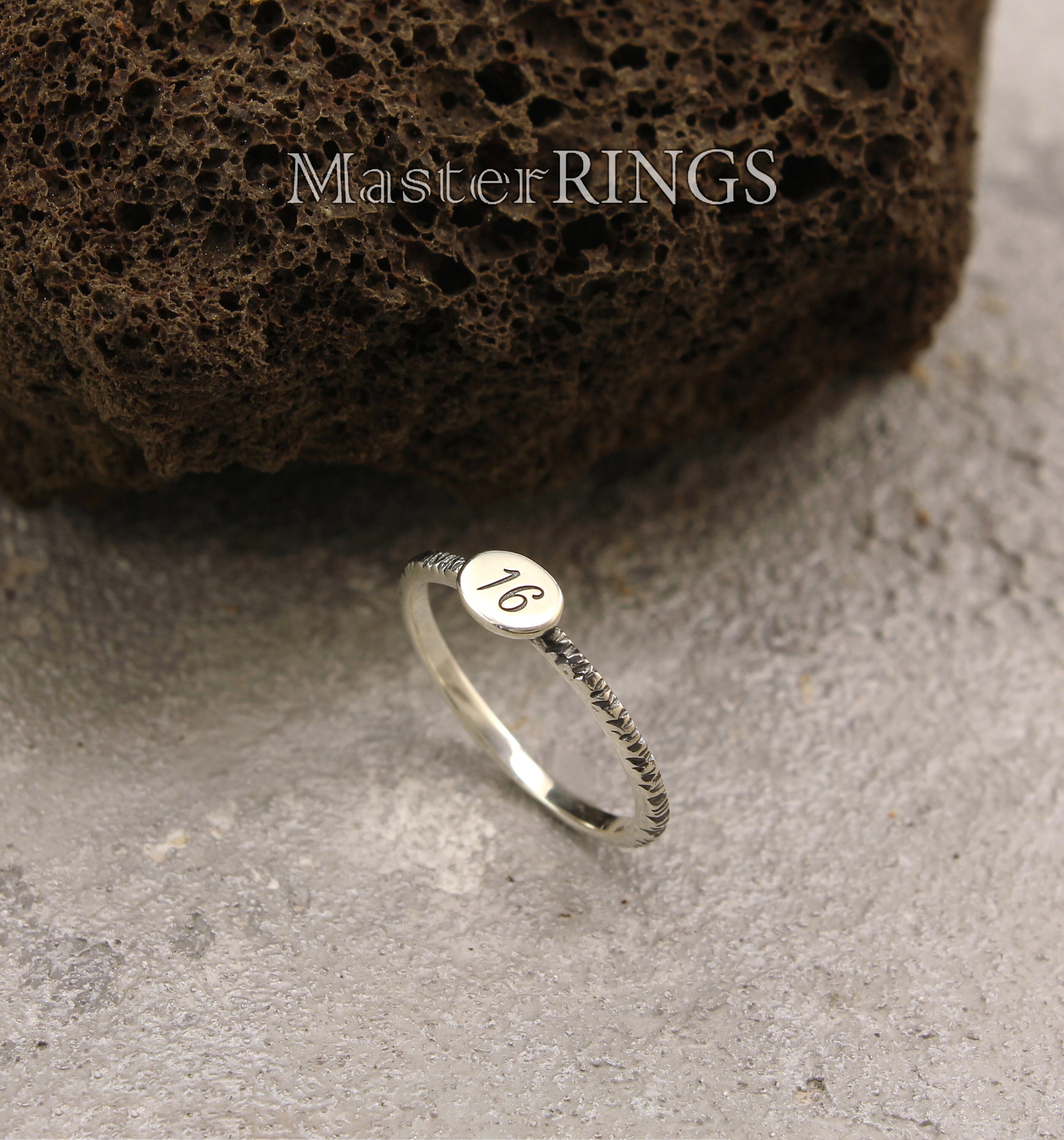 Minimal tree bark ring made in sterling silver .925 Etsy