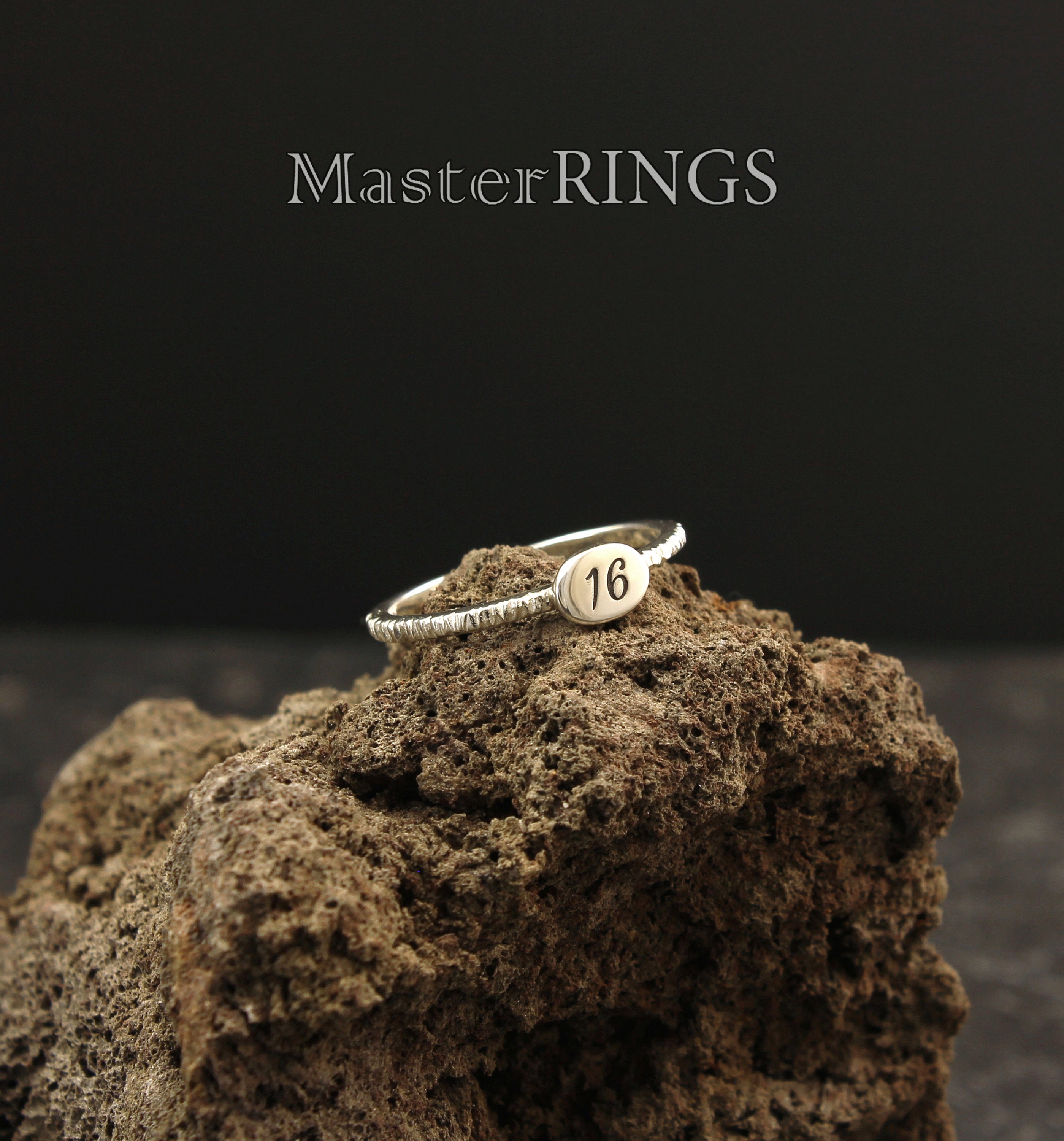 Minimal tree bark ring made in sterling silver .925 Etsy