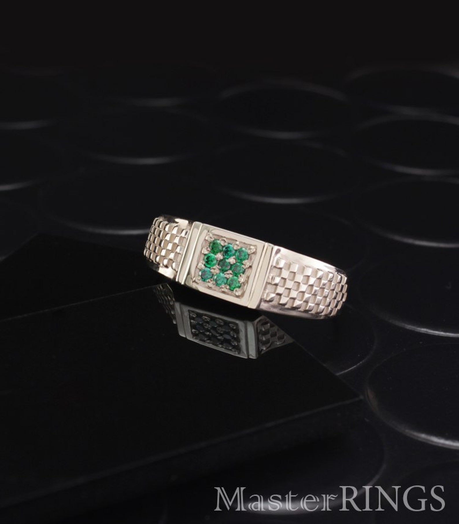 Emerald signet ring Men emerald ring Emerald unique signet | Etsy