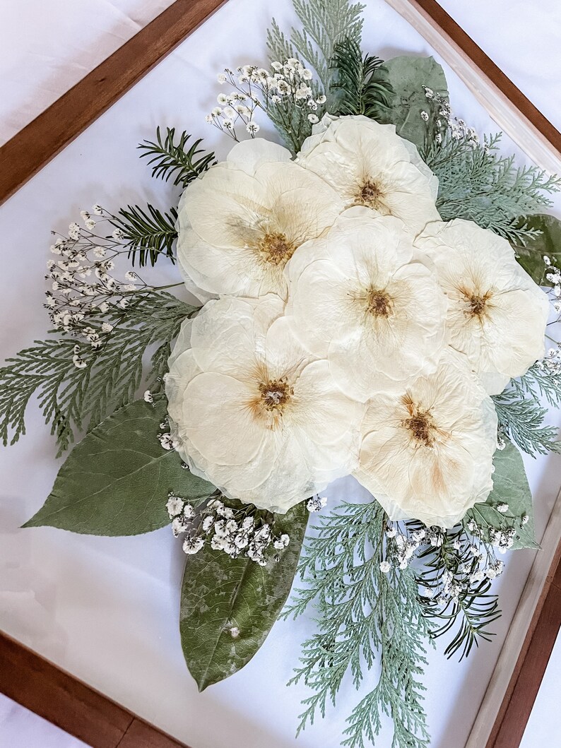 Preserved Wedding Bouquet Framed Wedding Flowers Pressed Etsy
