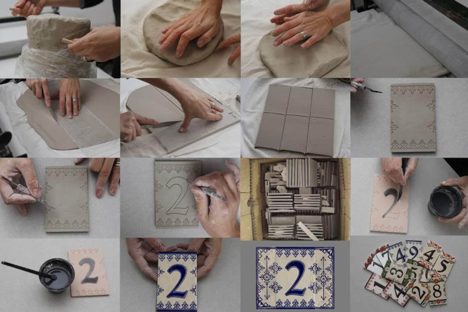 Handmade Ceramic House Number Tiles DAISY Large Size Etsy Australia