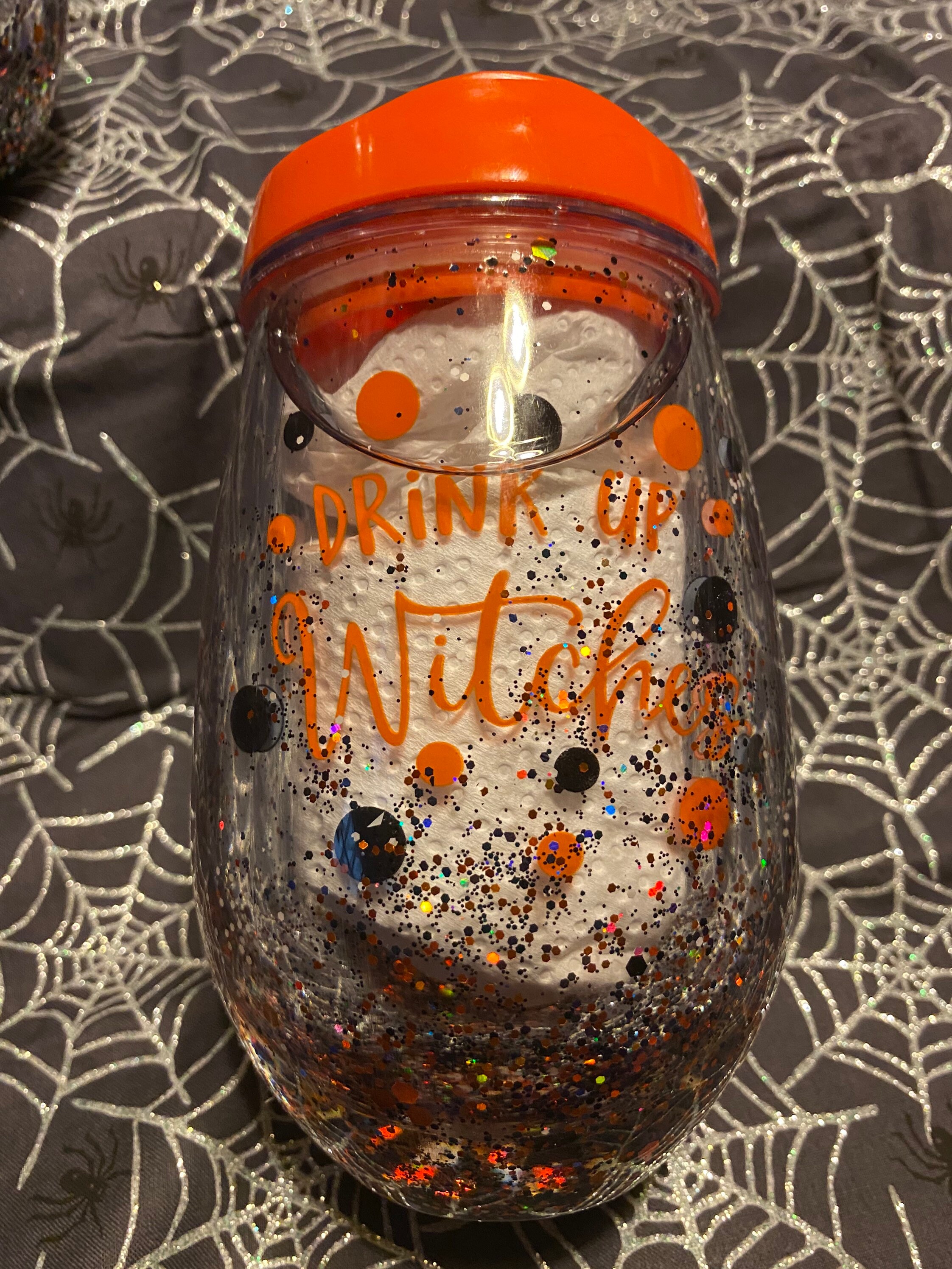 Snow Globe Wine Tumbler Halloween Etsy