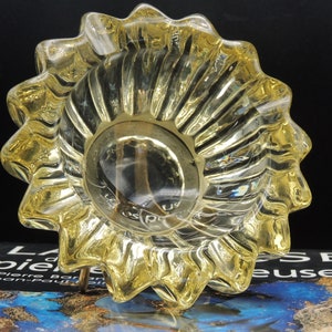 Real ashtray, empty pocket Pierre d&#39;Avens signed for Daum citrine vintage art deco Ref/187