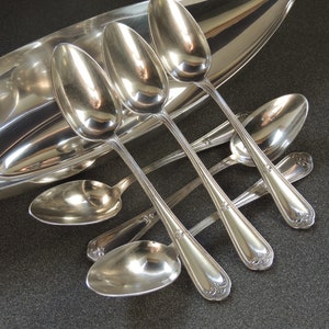 6 Empire style soup spoons monogrammed Maison Christofle ref/210
