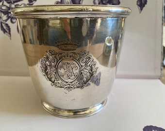 Vintage French “CHRISTOFLE” Silver Plated Champagne Cooler, Ice