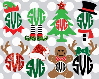 Download Christmas monogram svg | Etsy