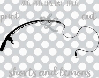 Download Fishing pole svg | Etsy