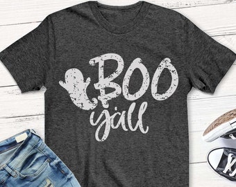 Boo yall svg, Halloween SVG, ghost svg, swirly font svg, yall svg, SVG, boo svg file, Digital Download, commercial use, shirt design, dxf