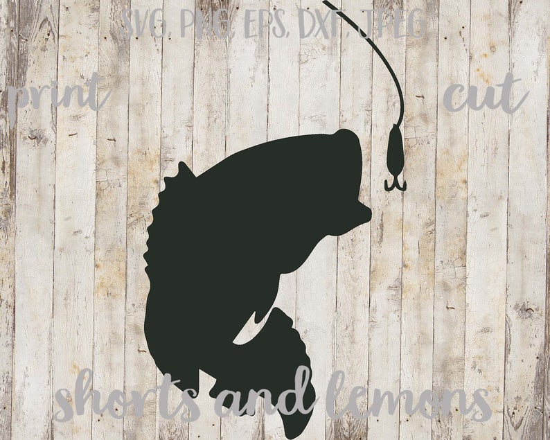 Download Bass and Lure svg Fishing svg bass svg mens svg Bass Fish ...