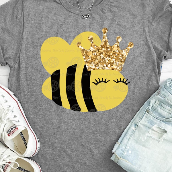 Queen Bee svg, Oma svg, Lehrer svg, Bumble Bee svg, SVG, DXF, Biene Geburtstag, Geburtstagsshirt, Birthday Girl svg, Bachelorette, Braut