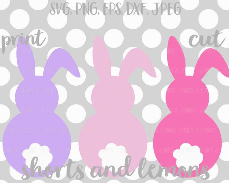 Easter Svg Bunny Svg Three Bunnies DXF EPS Rabbit Svg - Etsy
