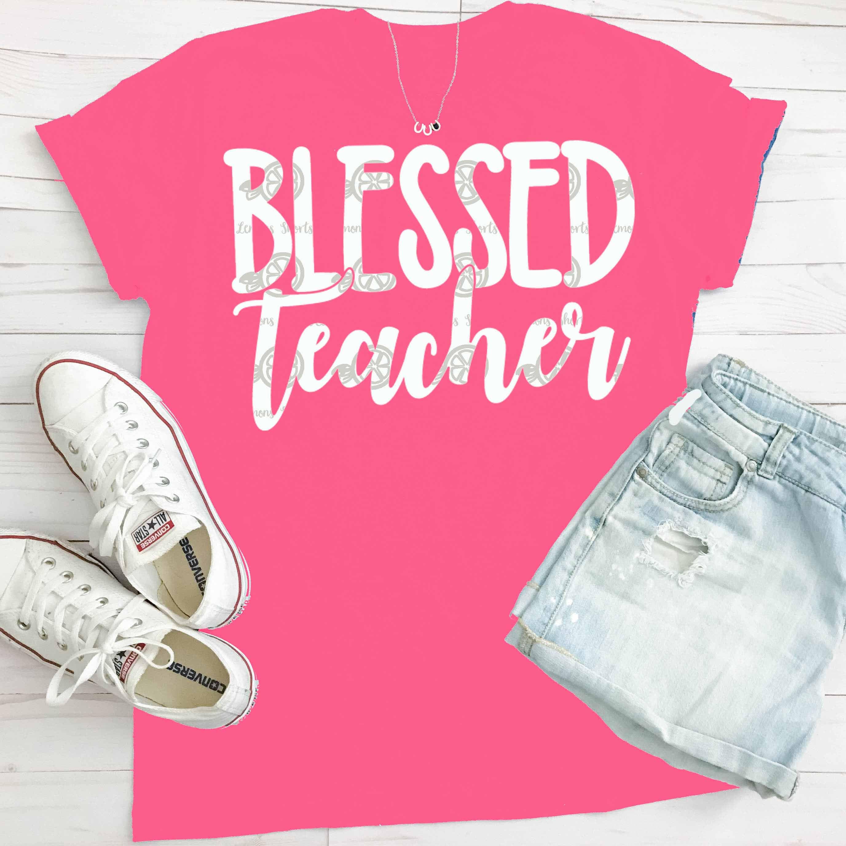 Download Teacher svg Teacher shirt blessed svg blessed teacher svg | Etsy