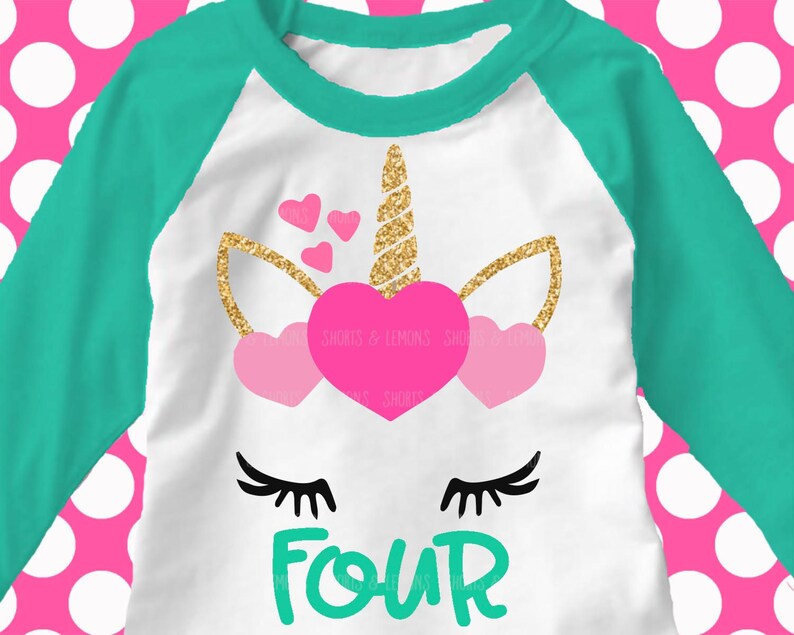 Download Unicorn Svg 4 Svg Four Svg 4th Birthday Svg Four Birthday Etsy PSD Mockup Templates