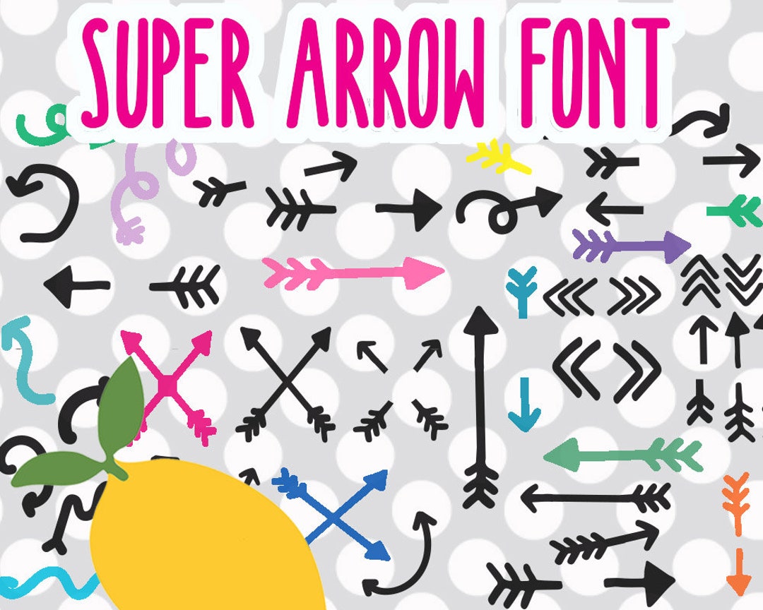Forever Arrow Font Arrow Font Svg, Arrow Svg, Arrows, Svg, SUPER Arrow Font, It's Finally ...