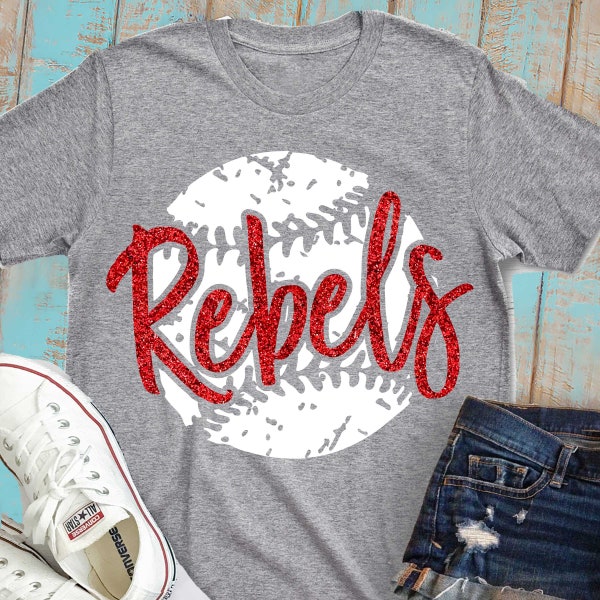 rebels svg, Baseball svg, rebels baseball, distressed svg file, rebel, shorts and lemons, shortsandlemons, commercial use, svg, dxf