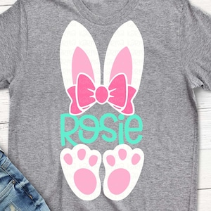 Ostern svg, Hasen svg, Osterhase svg, Mädchen ostern shirt, Bunny Bow svg, svg, digitaler Download, DXF, EPS, Clip Art, Hasenfüße