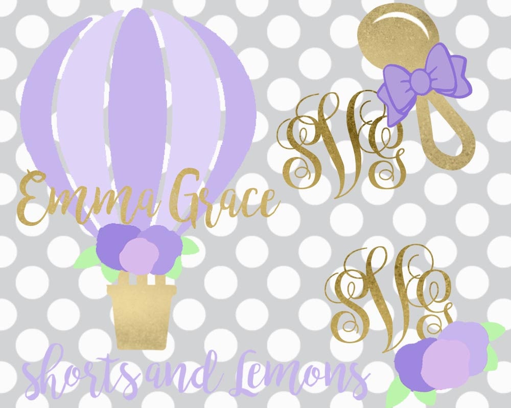 Download Baby Girl Svg Monogram set Baby Shower svg It's a girl