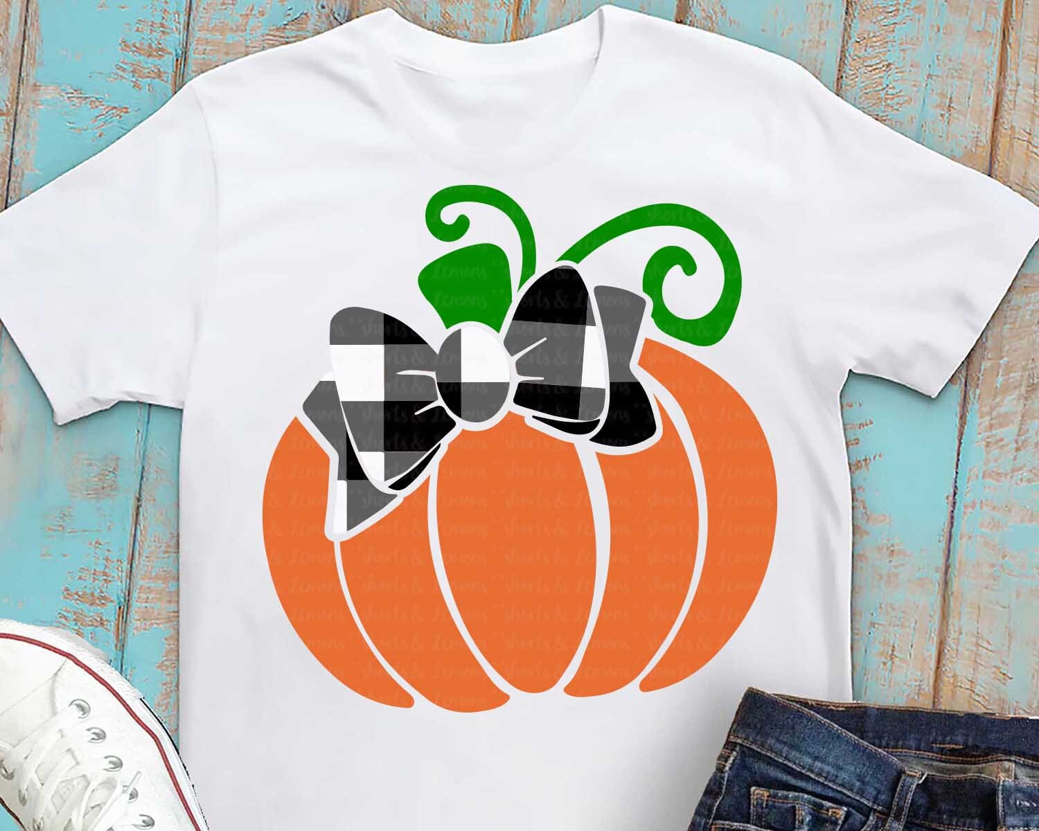 Download Plaid bow Pumpkin svg Halloween svg pumpkin svg black and ...
