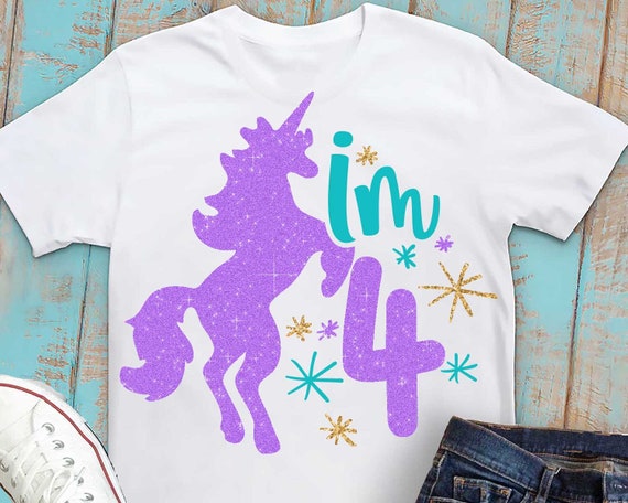Download UNICORN svg girls birthday SVG birthday 1st 2nd 3rd 4th | Etsy