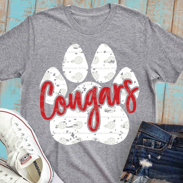 Cougars svg, paw svg, cougars grunge paw, grunge, cougar, digital, shorts and lemons, cougars, shortsandlemons, svg files, svg, dxf, shirt