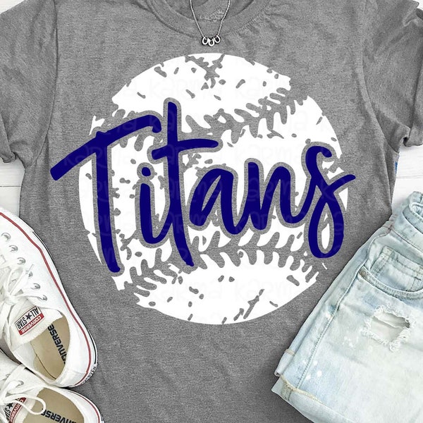 Titans svg, Baseball svg, Titans baseball, distressed svg file, Download, shorts and lemons, shortsandlemons, commercial use, svg, dxf