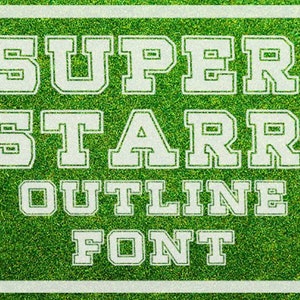 New Sports font, shorts and lemons, jersey font, Outline font, font, Super STAR, throwback font, retro font, shortsandlemons, Font svg, OTF image 2