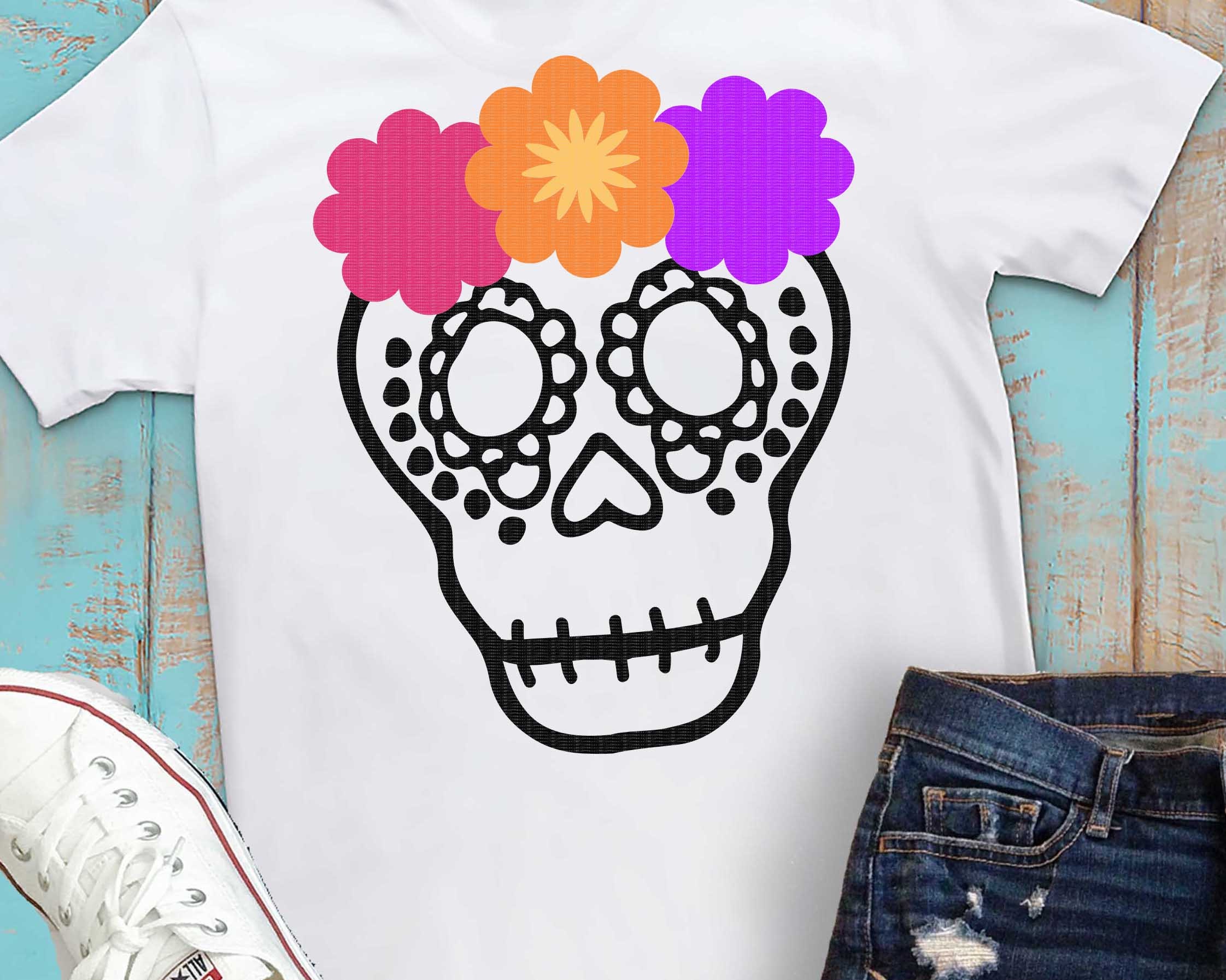 Download Sugar skull svg Halloween svg skull svg skeleton dia de | Etsy