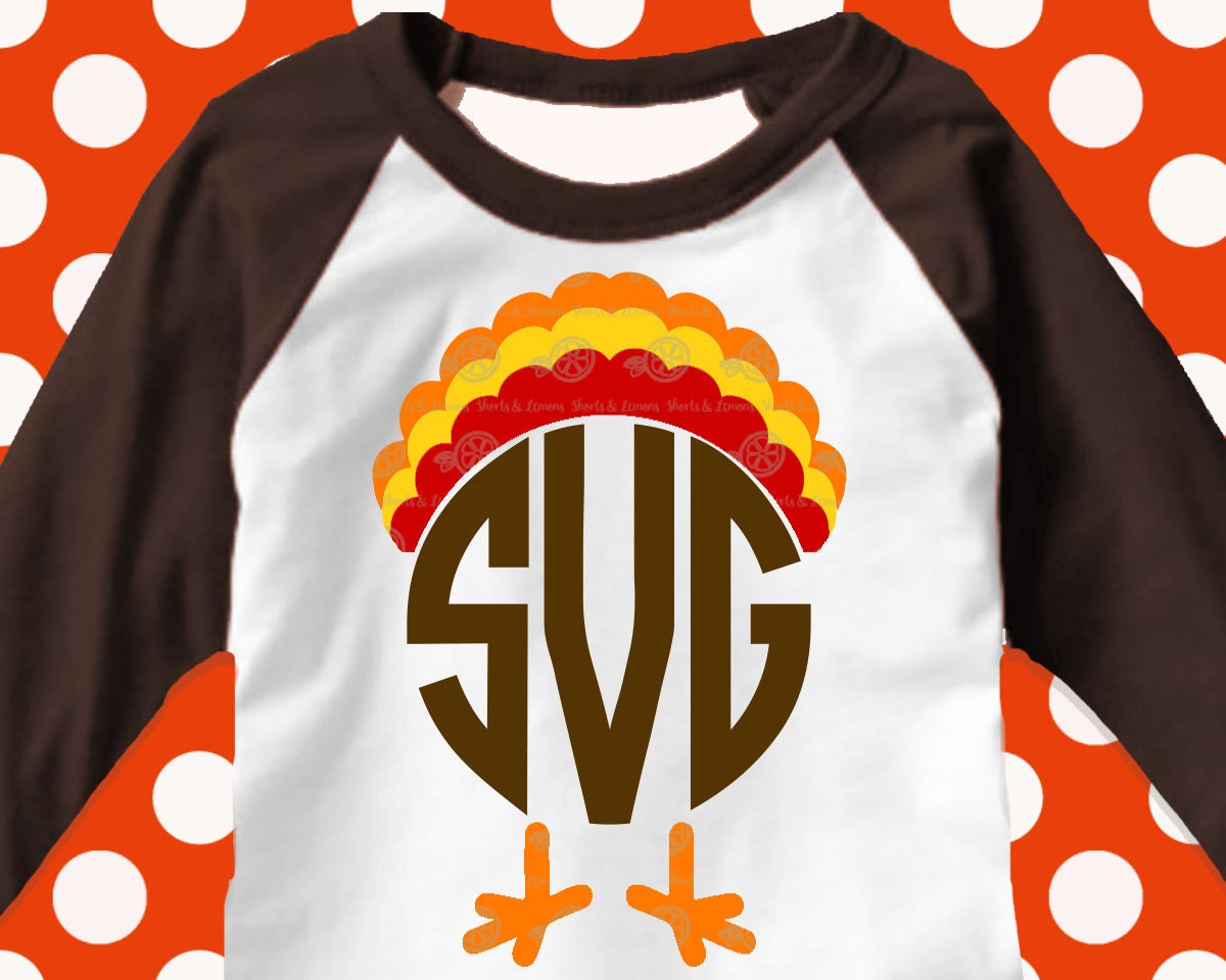Download Turkey monogram svg Thanksgiving svg turkey svg SVG DXF | Etsy