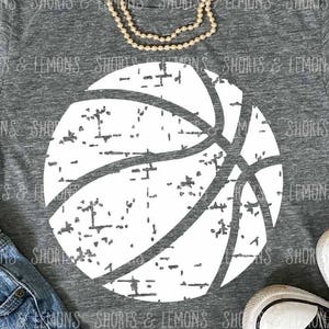 Basketball svg, distressed basketball svg, dxf, eps, png, basketball dxf, basketball mom svg, iron on decal, basketball team svg, png