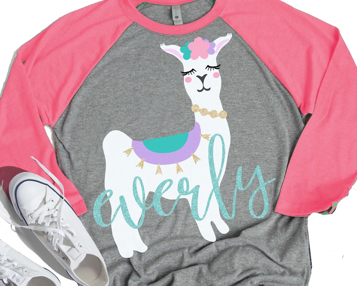 Download Llama svg alpaca svg llama face svg girls birthday svg | Etsy