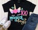 unicorn svg, 100 magical days svg, school, 100 days, SVG, DXF, EPS, 100 days svg, 100th day of school svg, 100 days shirt, girls svg, shirt 