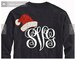 Santa hat, Christmas svg, Santa hat monogram svg, SVG, DXF, EPS, Christmas cut file, santa clause svg, monogram svg, holiday svg, cutter