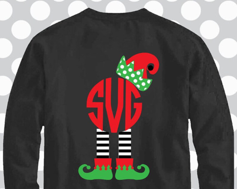 Download Elf monogram svg Christmas svg elf svg SVG DXF EPS elf | Etsy
