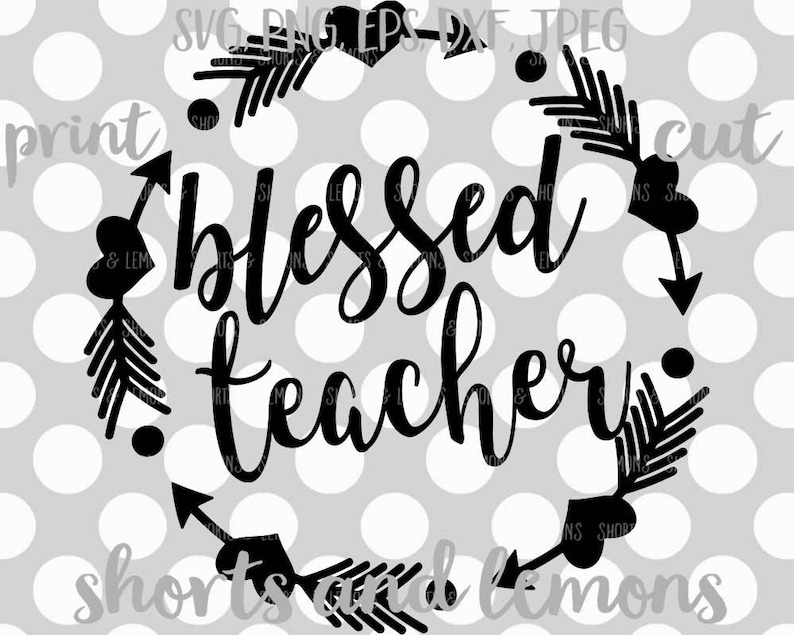 Download Blessed Teacher svg teacher svg printable iron on ...