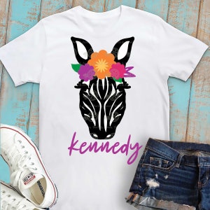 Zebra SVG, Florals svg, Blumenkrone svg, svg, Dschungel svg, Zebra, Zebra-Shirt, Shorts, Zitronen, Shorts und Zitronen svg, eps, dxf, Clip Art
