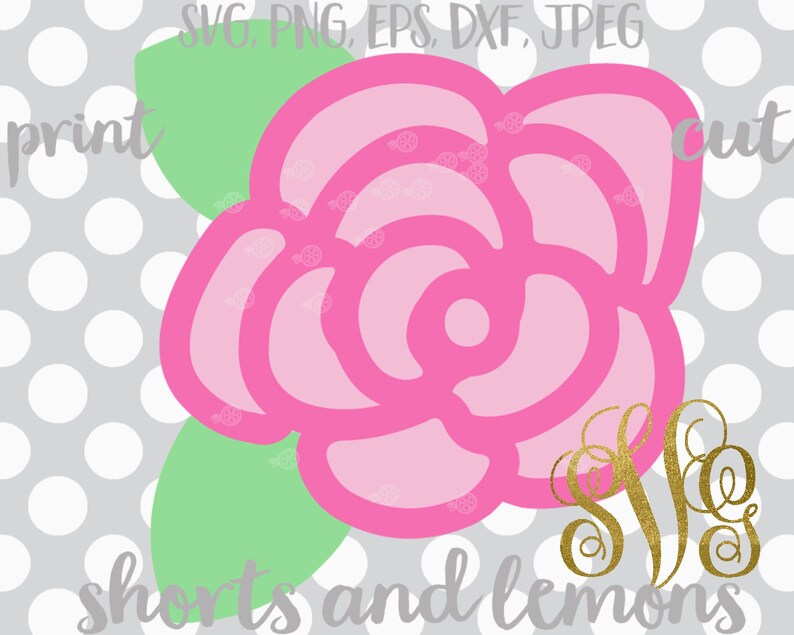 Download Flower svg Monogram Frame svg Floral Monogram SVG peony | Etsy